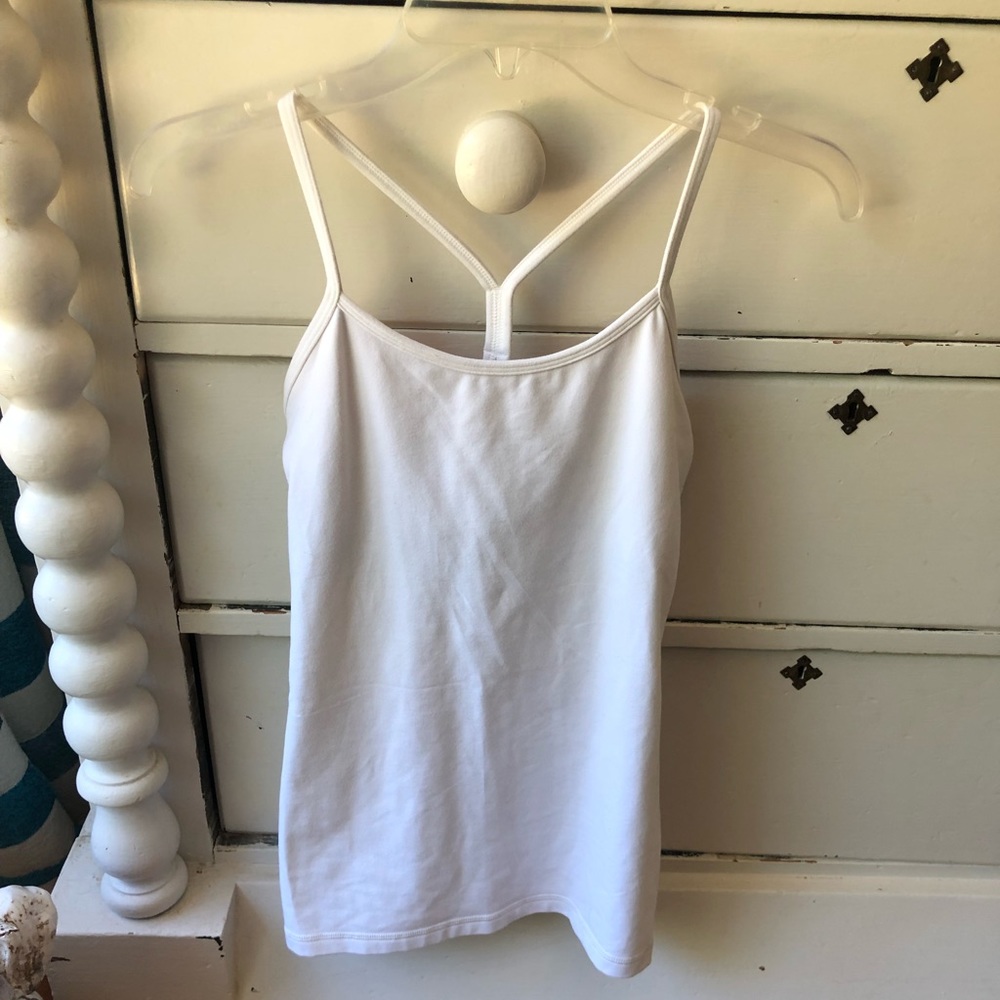 Lululemon Athletics white racerback tank